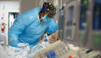 Nurse providing post-surgical home care support to a patient in Houston
